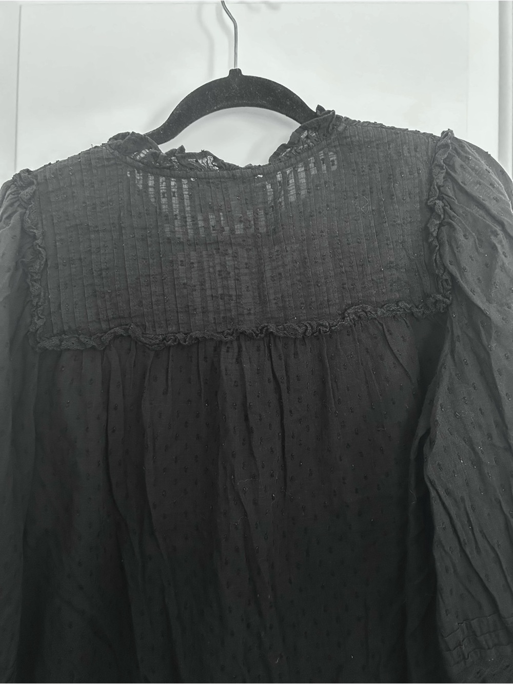 Cleobella Pintuck Ruffle Button Front Blouse - Picture 6 of 6